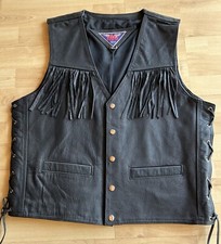 WOW Herren Lederweste Gr.XL m. Fransen neu - Western -inkl. Versand!