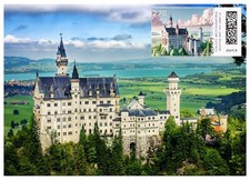 BRIEFMARKE SCHLOSS NEUSCHWANSTEIN MI 3855 POSTKARTE DHL GANZSACHE SONDERMARKE !!