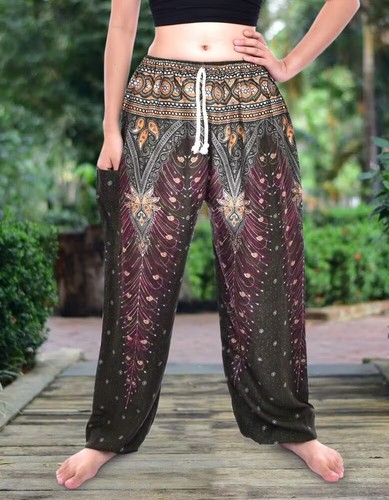 Hose schwarz bunt haremshose - hose,