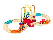 Holzeisenbahn mit Motorik-Labyrinth Lernspielzeug aus Holz für Kinder ab 2 Jahre
