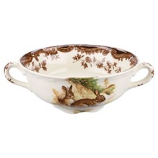 Suppentasse Hasen und Rebhühner Palissy Game Series braun