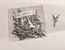 30 Elfen aus Stoff *** silber Effektfolie basteln Karten Kerzen Deko Vasen