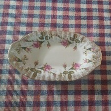 Chodziez Rosen Motiv Goldrand kleine Servierplatte für Gebäck