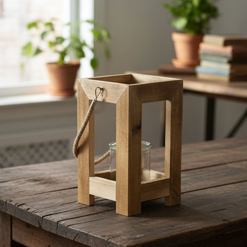 Holz laterne kerzenhalter - laterne,