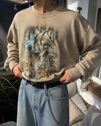 Jerzees wolf sweatshirt - wolf,