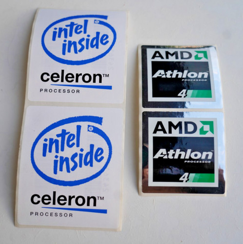 Stk aufkleber 2x intel - 4, -2x