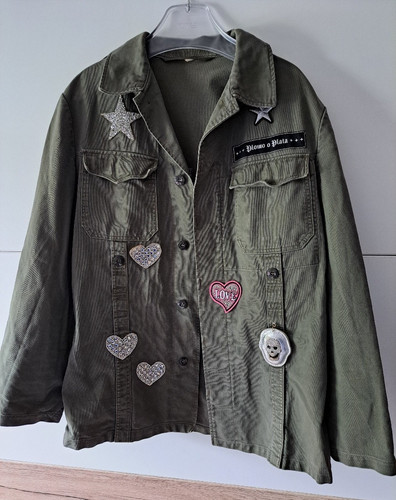 Plomo plata vintage military - o,