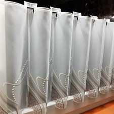 Scheibengardine Bistrogardine Panneau 30 45 60 cm hoch weiß braun beige