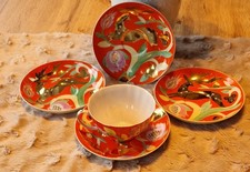 Dulevo porzellan Teepaare und drei Untertassen