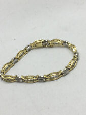 ARMBAND MASSIV GELB/WEISS GOLD 750 18K BRILLIANTEN GEWICHT GESAMT GRAMM 22
