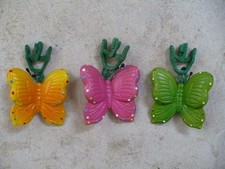 3x Tischdecken Gewichte Tischdeckenbeschwerer „Schmetterling”, gelb pink grün