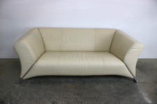 Rolf Benz 322 Club Sofa Zweisitzer Designer Couch Creme Echt Leder Klassiker