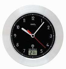 AMS 5919 Badezimmeruhr Wanduhr Funk Funkwanduhr analog