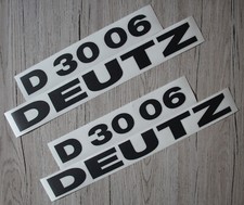 Deutz Aufkleber für Traktor D3006 Logo Emblem Sticker Label schwarz (ab 1974)