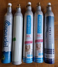 5 LEERE KOHLENSÄURE ZYLINDER Soda Stream