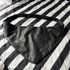 Voi Dreieck Overcross Schultertasche Echt Leder Schwarz LagenLook Voi lagen Look