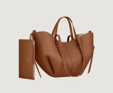 Women Fashion Wings Bag Cowhide Bucket Bag Tote Large Capacity Commuter Bag