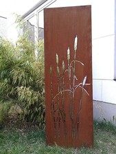 Edelrost Garten Sichtschutzwand  aus Metall 1mm Sichtschutz Rost H150cm