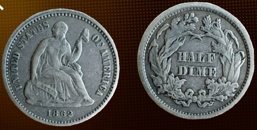 Silbermünze half dime usa - half,