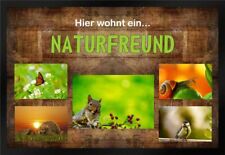 Fußmatte Schmutzfangmatte Naturfreund Igel Vogel Schmetterling F534