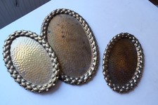 3 Tabletts Art Deco Messing