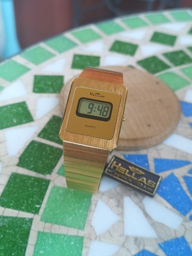 Vintage lcd digitaluhr hellas - vintage,