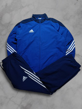 Vintage Y2K Adidas Tracksuit Größe L Baggy Fit Herren Trainingsanzug Blau