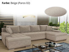 Wohnlandschaft Wohnzimmer Schlaffunktion ecksofa FARIS U-form Couch Bettsofa