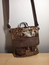 Fossil Key-Per Crossbody Tasche – City Print – Braun/Grün – 