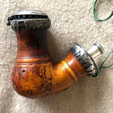 antiker Pfeifenkopf 19tes Meerschaum und Silber