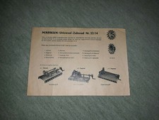Märklin Metallbaukasten Universal-Zahnrad  22/14 Anleitungen Anleitungsheft 1956