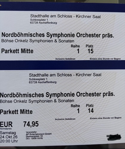 Böhse onkelz tickets top - tickets,