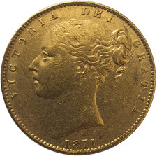 1871-S Queen Victoria Schild