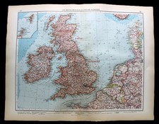 ANDREES HAND ATLAS MAP PLATE