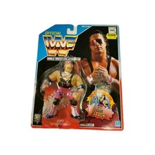 Hasbro WWE WWF Wrestling Actionfigur Bret The Hitman Hart mit Karte u. Blister