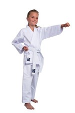 TEKKA BUDO Karateanzug Basix weiß 7.5 oz Karate Gi Set (Jacke Hose Gürtel)