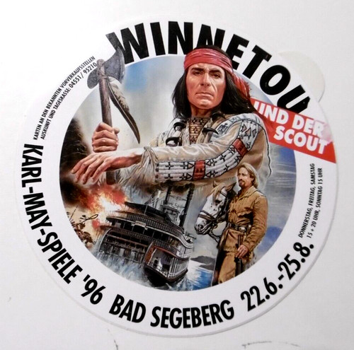 Werbe aufkleber winnetou und - winnetou,