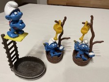 3 Superschlümpfe Schleich mit Minipool 40243 und 2x im Badezuber 40235 Schlumpf