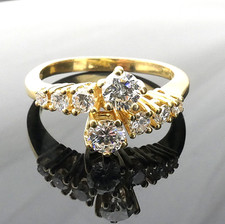Wunderschöner Gold-Ring 750 18K mit DIAMANTEN 1.0 ct. in traumhaftem DESIGN !***