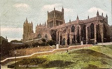 1910 Kathedrale von Bristol, Vintage Farbbild Ansichtskarte