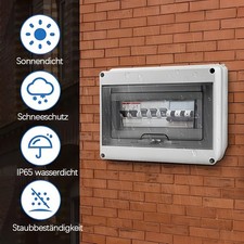 AUFPUTZ SICHERUNGSKASTEN KLEINVERTEILER VERTEILERKASTEN MIT HUTSCHIENE IP65 CE