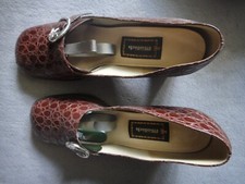 Mälich Damen-Halbschuhe Pumps braun Leder 70er TRUE VINTAGE 80s Shoes