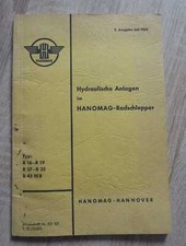 Hanomag Schlepper R16 + R19 + R27 + R35 + R45 hydr. Anlagen Betriebsanleitung