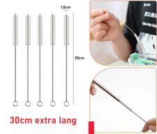 5x Trinkhalm Strohhalm Bürste Reinigungsbürste Röhrchenbürste