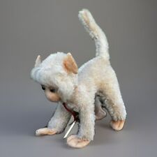 Hermann Plüschtiere: Miniatur Pavian - Affe, selten / Original Schild, um 1968