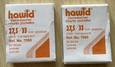 hawid Briefmarken Klemmtasche Ref Nr 7050  27,5 / 33 mm glasklar