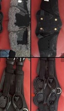 Equisoft Sattelgurt 56cm Schwarz, Lammfell Grau