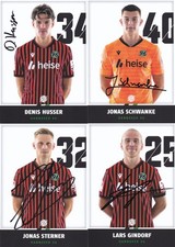 4 Autogrammkarten Hannover 96