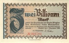 Wetzlar Stadt 2 Billionen Mark
