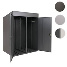 2er-Fahrradgarage HWC-H66b, Fahrradunterstand abschließbar Metall 213x158x125cm